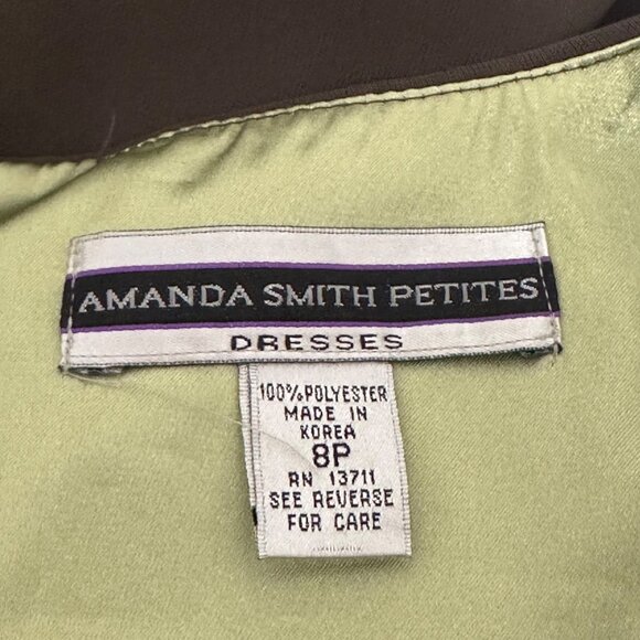 Amanda Smith Petites Brown Sleeveless Sheath Dress Size 8P Preppy Old Money NWT - Picture 4 of 8
